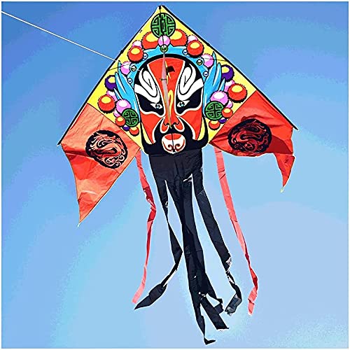 LSDRALOBBEB Kites for Kids Kites for The Beach Chinese Style Kite with Kite String and Kite Reel,Easy to Fly for Beginner Kite with Tail for Outdoor Beach 928(Color:1000M LINE)