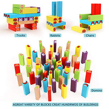 Load image into Gallery viewer, Lewo Colored Stacking Game Wooden Building BlocksTower Board Games for Kids Adults 54 Pieces (Colorful Stacking Gane)
