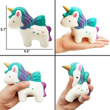 Load image into Gallery viewer, Yoaushy Squishies Slow Rising Toy Set Jumbo Unicorn Cake Horse Panda Egg Soft Cute Hop Props Stress Relieve Sensory Toy for Boys and Girls(4 Packs)
