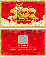 Chinese New Year 2021 Scratch Off Fortune Cards, Year of the Ox Decorations & Favors for Lunar New Year's Celebration / Office Party, 24 Count