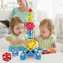 Load image into Gallery viewer, Magnetic Tiles Blocks Building Toys Set for Kids,STEM Magnetic Stacking Toys for Boys,Educational &amp; Creative Birthday Gift with Storage Bag
