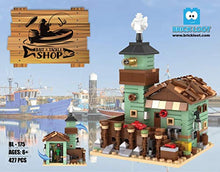 Load image into Gallery viewer, Brick Loot Bait and Tackle Shop Old Fishing Store Set - Custom Designed Model - Compatible and Fits Lego Along with Most Major Building Block Brands - 427 Pieces
