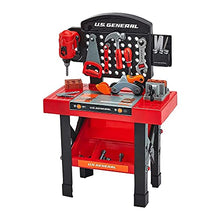 Load image into Gallery viewer, U. S . General Junior Toy Workbench 52 Tools and Accessories
