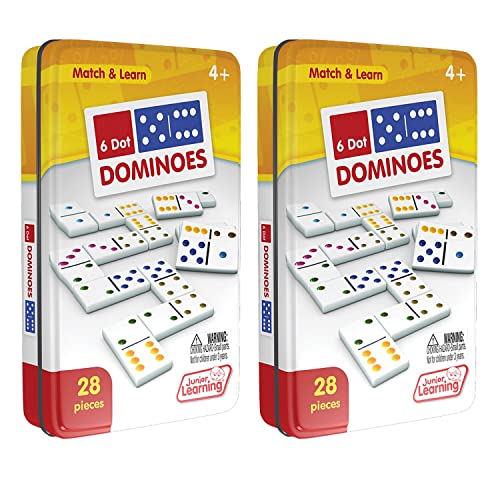 Junior Learning JRL484-2 Dot Dominoes - 2 Each