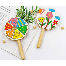 Load image into Gallery viewer, BARMI Wooden Unpainted Shaking Rattle Pellet Drum DIY Painting Crafts Kids Musical Toy,Perfect Child Intellectual Toy Gift Set
