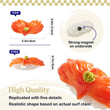Load image into Gallery viewer, Sushi Magnet Nigiri Type Sushi Replica with Strong Magnet on Underside (Surf Clam)
