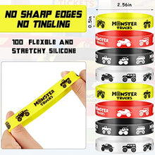 Load image into Gallery viewer, 48 Pieces Truck Silicone Bracelets Truck Party Favors Silicone Bracelets Colorful Stretch Wristbands for Truck Lovers Birthday Party Favors Supplies
