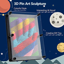 Load image into Gallery viewer, Plastic 3D Pin Art, Decoration Pin Art Sculpture Pin Art Board, Sturdy Pin Art Toy, Kids for Home Children Office(Large black)
