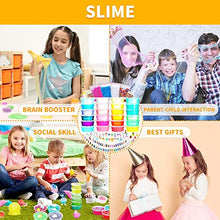 Load image into Gallery viewer, Slime Kit, Slime Kits for Girls Boys, Theefun 108Pcs Slime Making Supplies Include 20 Crystal Slime, 4 Clay, 48 Glitter Powder, Unicorn Slime Charms, DIY Toys for Kids Age 3+ Year Old
