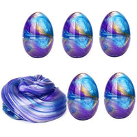 LAWOHO Slime Putty Colorful Galaxy Egg 5 Pack Slime Stress Relief Sludge Toys Gifts for Kids Birthday Party Favors Halloween Christmas New Year Gift