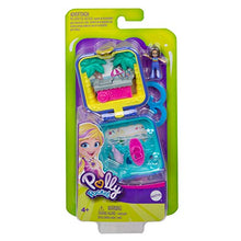 Load image into Gallery viewer, Polly Pocket Shani Tropical Beach Compact with Mobile Ice Cream Cart, Surfboard, Dolphin Figure, Photo Customization, Micro Shani Doll &amp; Sticker Sheet; for Ages 4 Years Old &amp; Up
