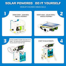 Load image into Gallery viewer, STEM 13-in-1 Solar Power Robots Creation Toy, Educational Experiment DIY Robotics Kit, Science Toy Solar Powered Building Robotic Set Age 8-12 for Boys Girls Kids Teens to Build
