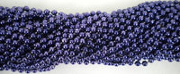 33 inch 07mm Round Navy Blue Mardi Gras Beads - 6 Dozen (72 necklaces)