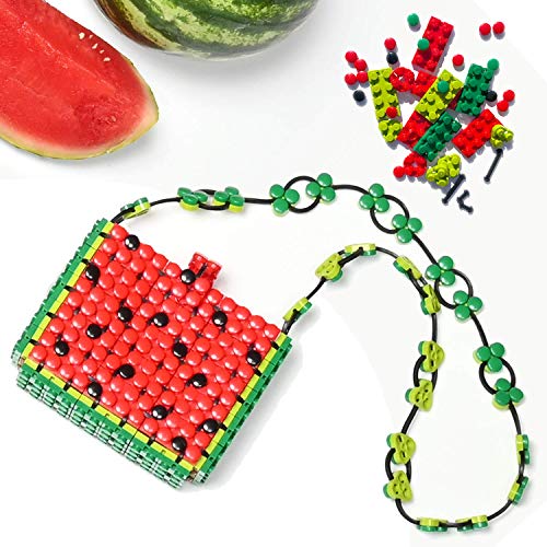 GoldieBlox Watermelon Purse Building Kit, for Kids 8+, Flexible Construction Toy Kit, DIY Fashion STEM Activity