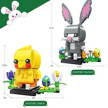 Load image into Gallery viewer, Sawaruita Easter Bunny and Chick Building Kit - Easter Toy Gift for Kids Age 6+, Easter Egg Filler or Easter Basket Stuffer Toy, Easter Bunny Building Brick , Kids Building Block Animals (A)
