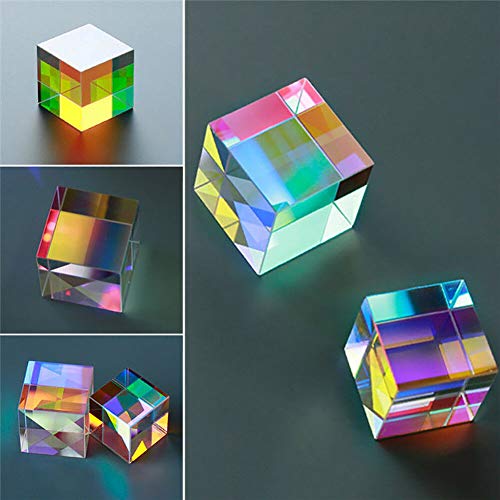 DAIDAIGZ Optical Glass X-Cube Dichroic Cube Prism RGB Combiner Splitter Gift