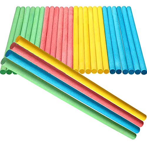 Chunful 24 Pieces Rhythm Sticks Rhythm Music Lummi Sticks 12 Inch Classroom Rhythm Instruments Musical Sticks 4 Colors Wood Sticks for Girls Boys Classroom Play (Red, Green, Yellow, Blue)