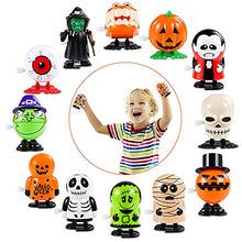 Load image into Gallery viewer, Halloween Toys for Kids Party Favors - Halloween Kids Gifts Wind Up Toys Bulk Halloween Treats for Toddlers| 12 Pcs Small Toys for Treasure Box Halloween Prizes Goodie Bag Fillers Classroom Supplies
