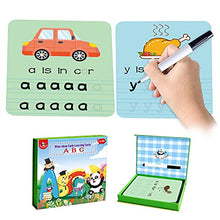 Load image into Gallery viewer, Panda Juniors Alphabet Flash Cards, Write and Wipe Practice Card Sight Words Flash Cards Kindergarten ABC Flashcards, Educational Toys for 3 4 5 6 7 8 Years Old (30 Flashcards and Marker)
