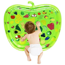 Load image into Gallery viewer, SUNSHINE-MALL Fruit Baby Water mat, Tummy Baby Toys, Inflatable Play Mat Water Cushion Baby Toys, Fun Early Development Activity Play Center for Newborn (80 x 76 cm)
