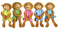 MerryMakers Five Little Monkeys Finger Puppet Playset, Set of 5, 5-Inches Each