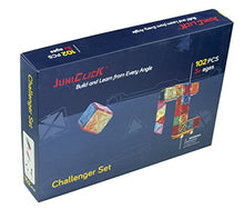Load image into Gallery viewer, JUNICLICK Translucent Magnetic Building Mini Tiles, 102 Piece Challenger Set
