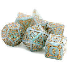 Load image into Gallery viewer, cusdie 7 Pcs 25mm Giant DND Dice, Polyhedral Dice Set, D&amp;D Dice for Dungeons and Dragons Pathfinder RPG MTG (Gray Green)
