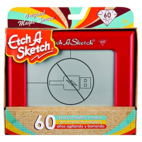 Etch A Sketch, Classic Red Drawing Toy with Magic Screen, for Ages 3 and Up