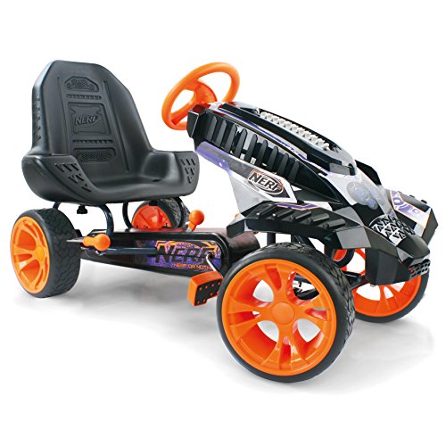 Nerf Battle Racer Pedal Go Kart, Orange/Grey/Black