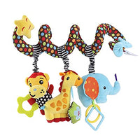 LuxAsYou Babys Fun Accessory Cartoon Cute Animals Shapes Prams Stroller Bed Spiral Activity Hanging Toys Baby Plush Hanging Toys Colorful Soothing Toys (Multicolor#001)