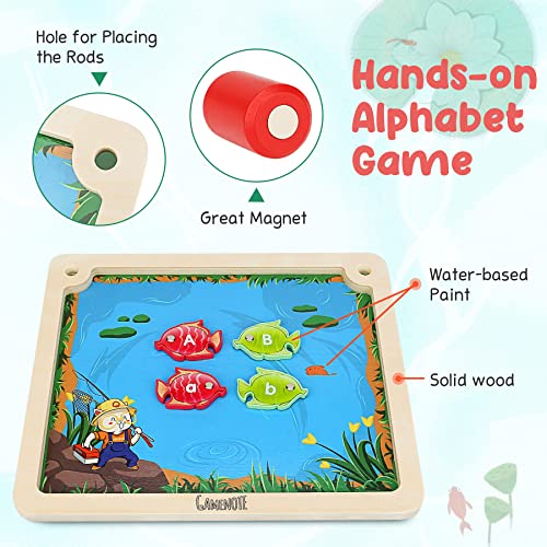 GAMENOTE Wooden Magnetic Fishing Game, ABC Alphabet Color Sorting Puzz –  ToysCentral - Europe