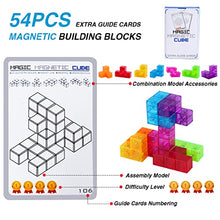 Load image into Gallery viewer, 3D Magnetic Building Blocks Magic Magnetic Cubes, Set of 7 Multi Shapes Magnetic Blocks with 54 Guide Cards, Infinity Puzzle Cubes for Early Education, Intelligence Developing

