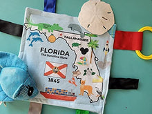 Load image into Gallery viewer, Florida Keys Gulf Baby Tag Crinkle Me Stroller Toy Lovey for Tummy Time, Sensory Play, Traveling and Photography

