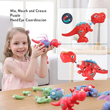 Load image into Gallery viewer, CHICYA Take Apart Magnetic Dinosaurs Interactive Building Toys for Toddler,Touch Recording and Repeating Cartoon Dinosaur Figurines w/ Lighting &amp; Sound,Imagine Jurassic T-Rex Toy Gifts for Kids
