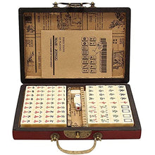 Load image into Gallery viewer, XALO Majong Sets Chinese, 146PCS Mahjong Game Set with Wooden Carrying Case Box Family 4 Player Traditional Toy for Travel Party Leisure Time

