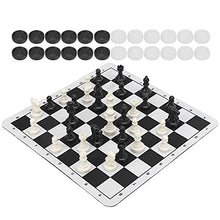 Load image into Gallery viewer, CUTULAMO Portable Travel Games Intelligent Toy, Not Easy to Lose Light in Weight 2 in 1 Chess Draughts Set for Children for Classroom
