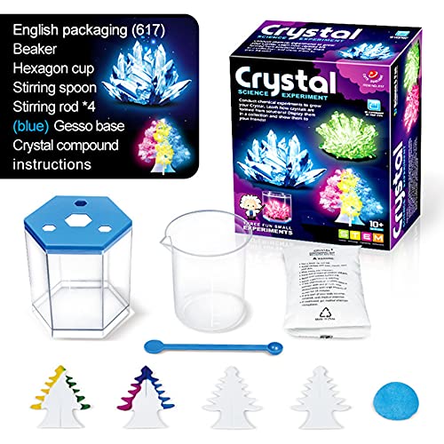kekafu Crystal Growing Science Kit- Crystal Science Kits Blue Color, Kid DIY Kit Science Experiments Educational Gift, Craft Stuff Toys for Teens Boys and Girls DIY Stem Projects Homeschool Geology