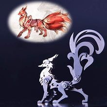 Load image into Gallery viewer, Haoun 3D Metal Puzzle Model DIY Assembly Animal Model Stainless Steel Model Kit Jigsaw Puzzle Brain Teaser Educational Toy, Desk Ornament - Nine-Tailed Fox
