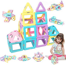Load image into Gallery viewer, DEJUN Magnetic Building Blocks, Magnet Tiles Educational Toys for Boys Girls, Building Tiles and Magnetic Blocks Stem Toys for Kids Toddler Classroom (40 PCS)

