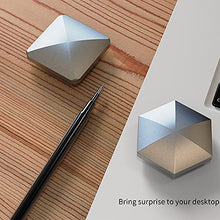 Load image into Gallery viewer, Unpack The Toy, Desktop Kinetic Energy to Vent Stress Relief Fingertip Spinner Toy, Style: Aluminum Alloy Quadrilateral Silver
