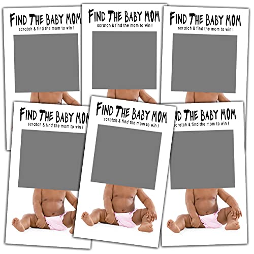 Baby Shower Games  Find the Baby Mom Scratch Off Celebrity Cards, Baby Shower Party Games Supplies  36 Cards(MA02-heiR)