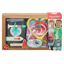 Load image into Gallery viewer, Fisher-Price Patient and Doctor Kit - 9-Piece Medical Pretend Play Gift Set Featuring Real Wood for Preschoolers Ages 3 Years &amp; Up
