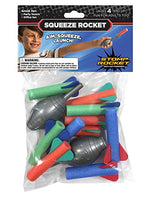 Stomp Rocket Squeeze Rocket, 10 Rockets - Outdoor Rocket Toy for Boys and Girls