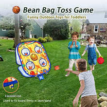 Load image into Gallery viewer, Bean Bag Toss Game for Kids, 4 In1 Cornhole Outdoor Games, Bean Bag Toss-Sticky Balls-Darts -Tic Tac Toe Games, Gifts for 2 3 4 5 6 Year Old Boys Girls
