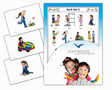 Load image into Gallery viewer, Yo-Yee Flash Cards - Verbs Flashcards for Preschoolers, Toddlers, Kids, and Adults - Set 2 - Vocabulary Picture Cards with Teaching Activities and Game Ideas
