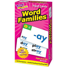 Load image into Gallery viewer, TREND ENTERPRISES, INC. Word Families Skill Drill Flash Cards, 3 X 6 in
