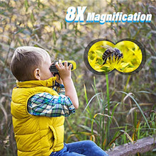 Load image into Gallery viewer, Toys for 4-5 Year Old Boys, VNVDFLM 8 X 21 Kids Binoculars for Children, Compact Telescope Boys Birthday Easter Gifts for 5-8 Years Old to Bird Watching &amp;Scenery(Yellow)
