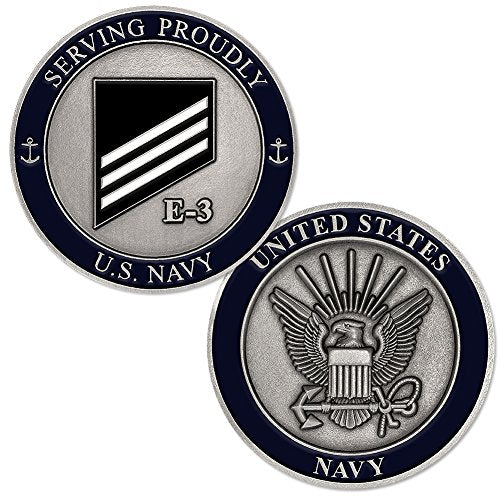 U.S. Navy Rank E-3 White Seaman Challenge Coin