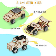 Load image into Gallery viewer, CYZAM DIY STEM Science Experiments Kits, 3D Puzzle Wooden Models Building Toys, DIY Solar Power Car STEM Projects for Kids Boys Girls Age 8-16 (3 Sets)

