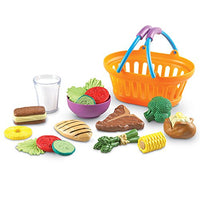 Learning Resources New Sprouts Dinner Foods Basket, Pretend Play Food, 18 Pieces, Ages 18 mos+